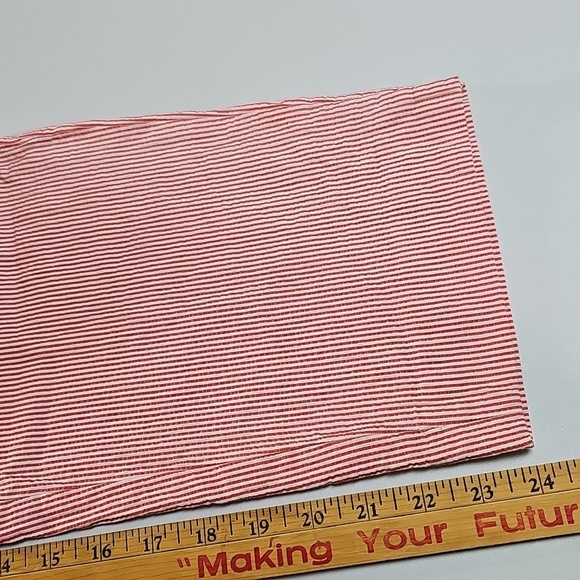 Talbots Perfect Cropped Pants Sz 16 Red And White Striped - Picture 13 of 13